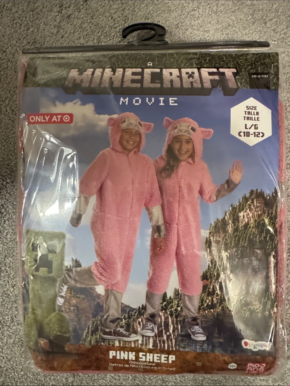 Minecraft Movie Pink Sheep Kids Costume - Pink 10/12